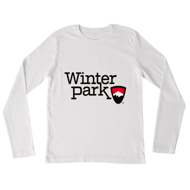 Winter Park Resort Logo with Mountain Shield Design Female Long Sleeve T-Shirt