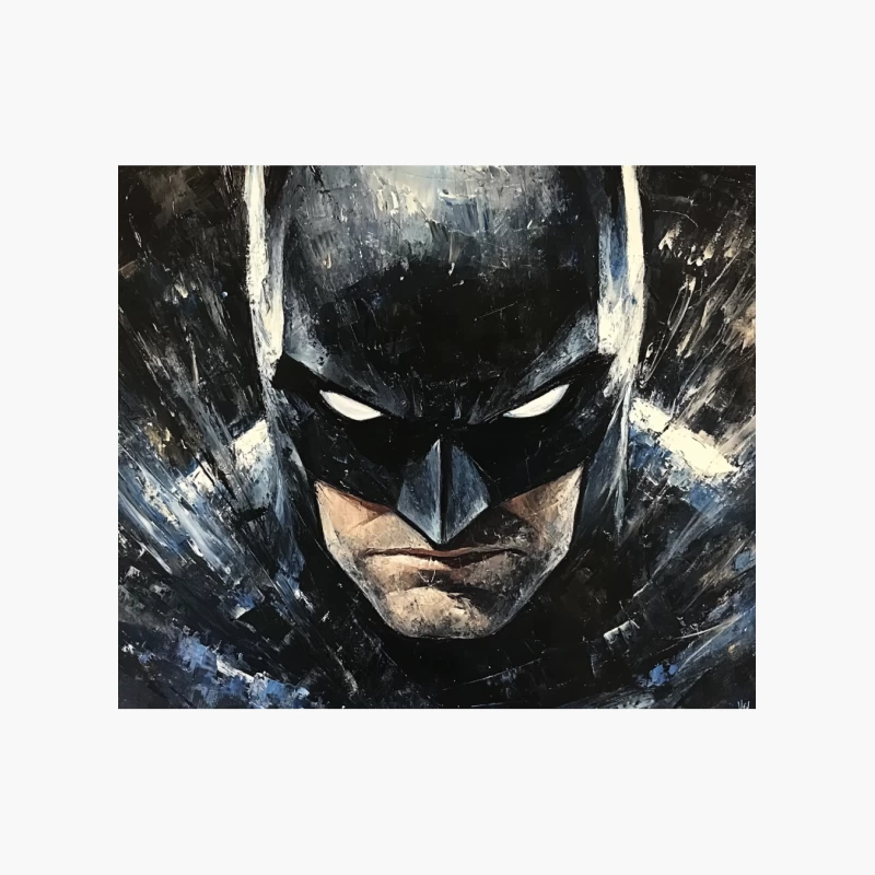 Dark Portrait of Batman: The Brooding Superhero Cotton Tote Bag