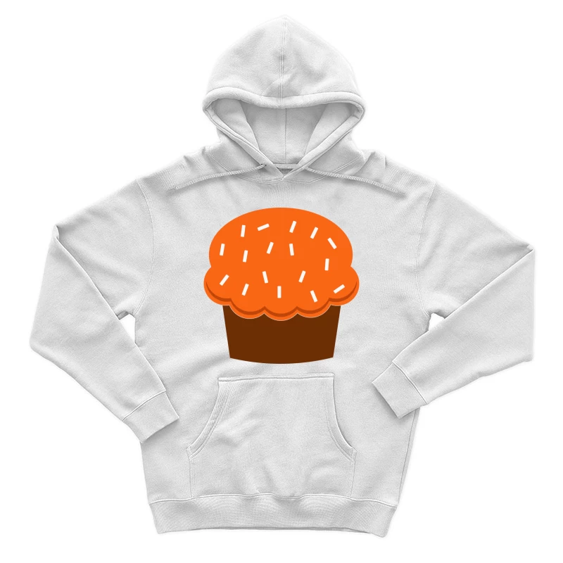 Cupcake arrosé avec glaçage orange Homme Sweat à capuche