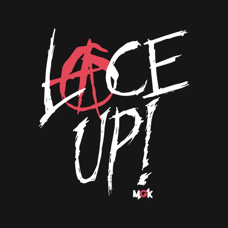 Red Circle Lace Up Mouse Pad