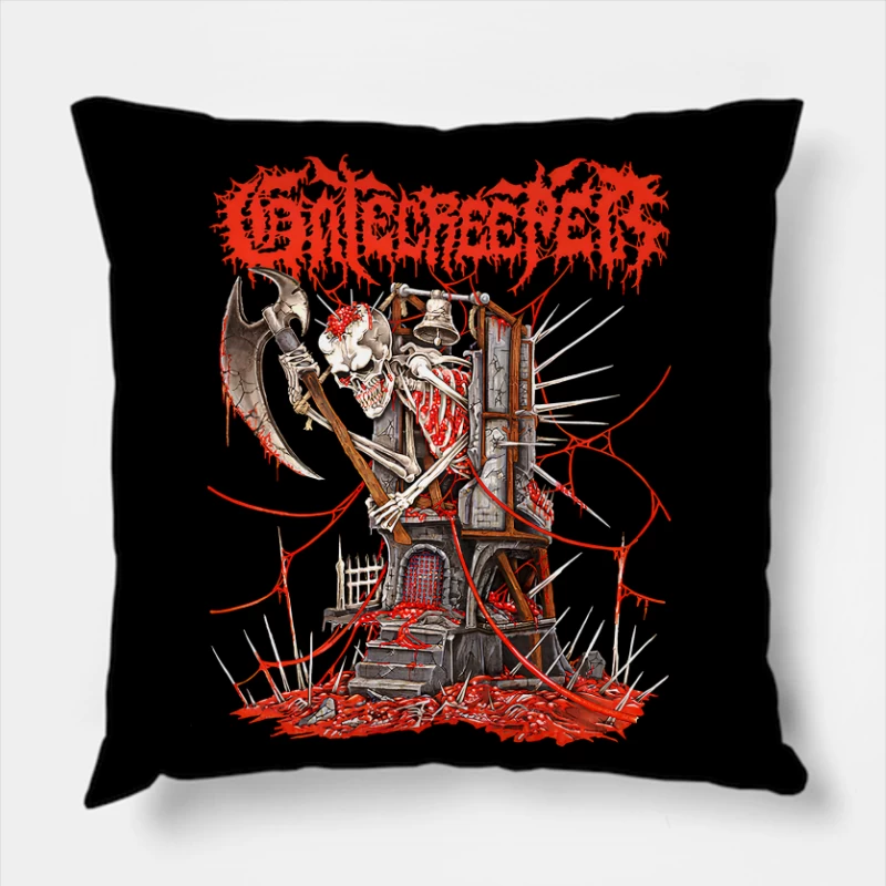 Gatecreeper Guts Tower Throw Pillow