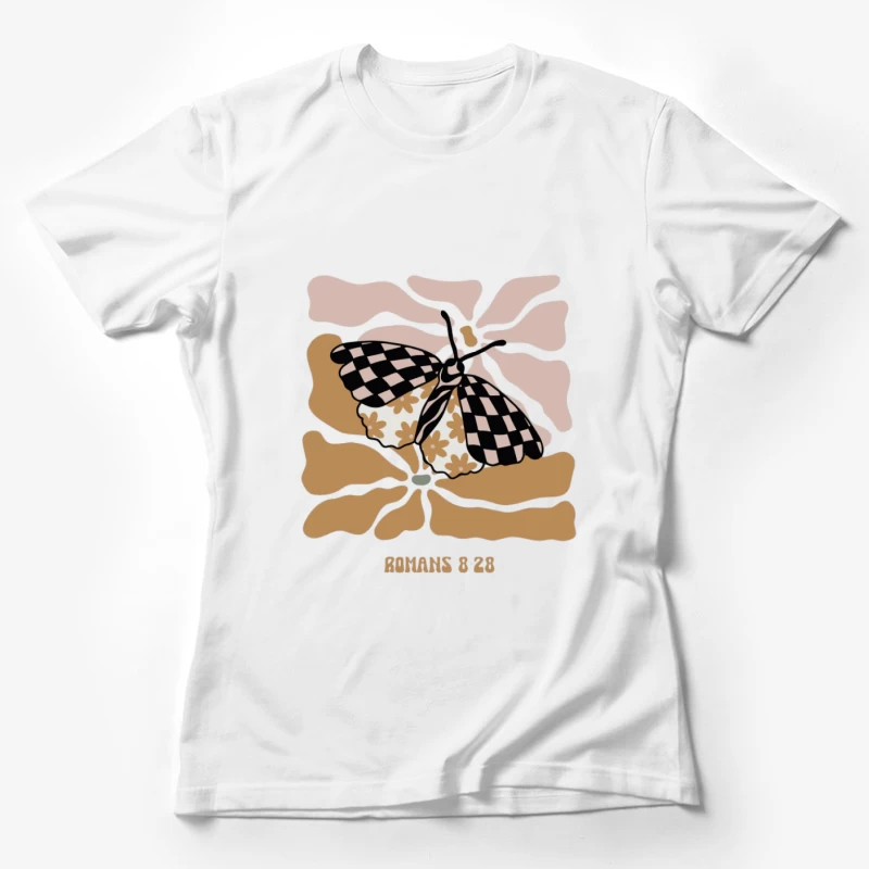 Motif de papillon avec fleurs Femme T-Shirt