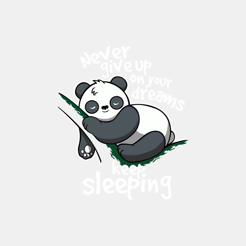 Cute Cartoon Panda Sleeping on Bamboo Male Tank Top