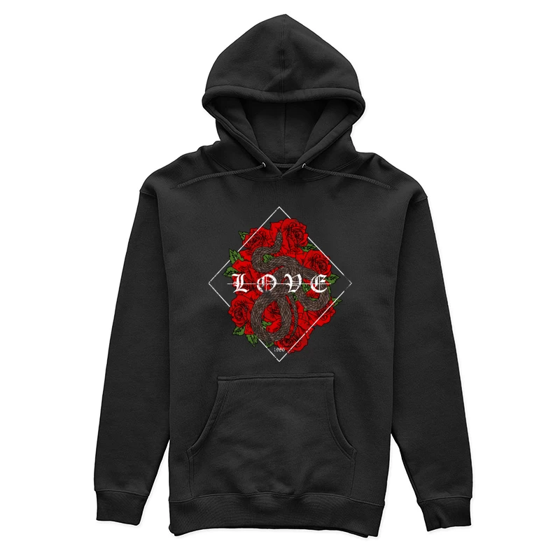 Amour en Serpent et Roses Femme Sweat à capuche
