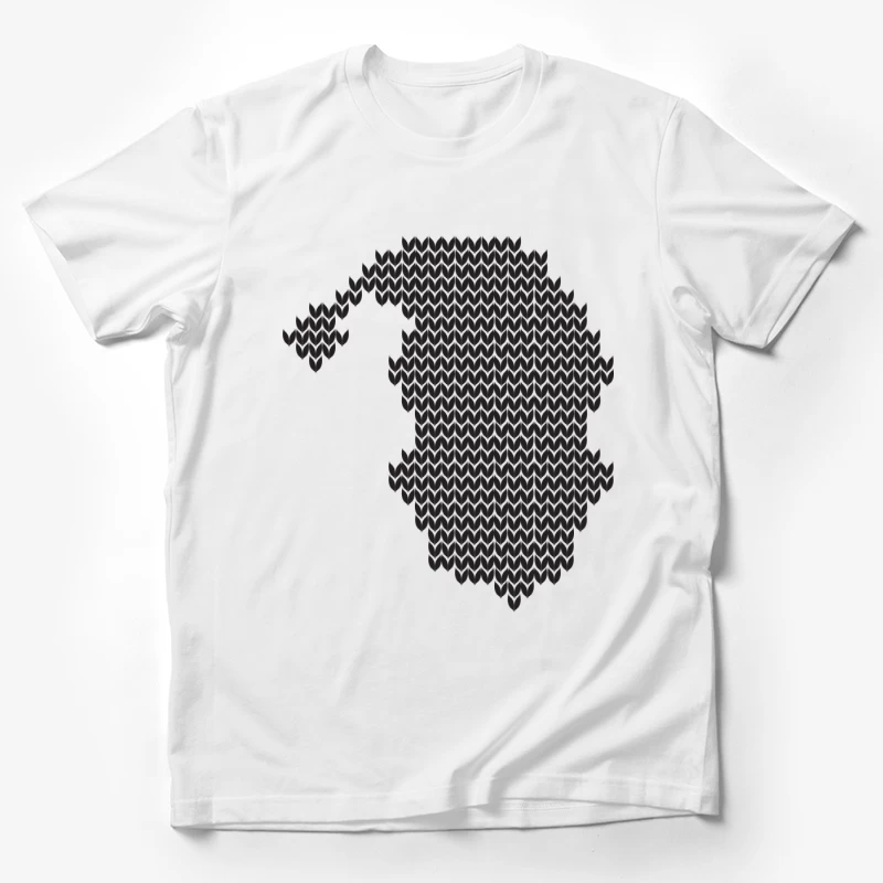 Motif hexagonal complexe en noir Homme T-Shirt