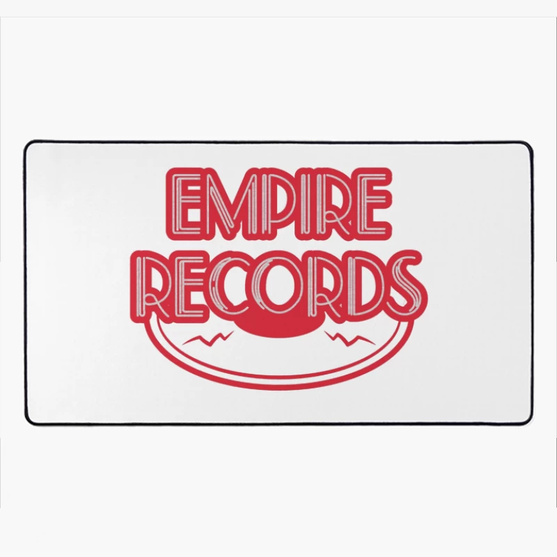 Vintage Empire Records Red Logo Design Desk Mat