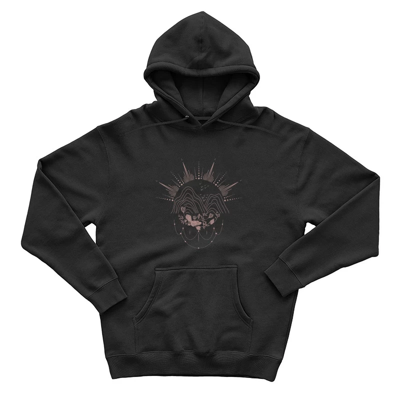 Mandaladesign mit Bergen und Blumen Herren Pullover Hoodie