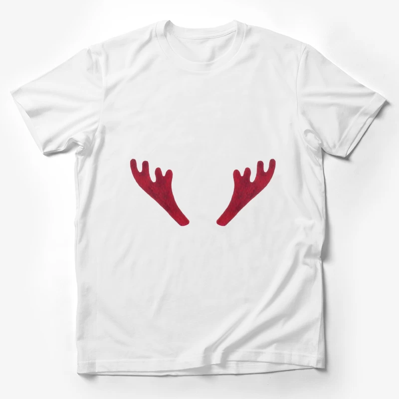 Cornes de Renne en Feutre Rouge Homme T-Shirt