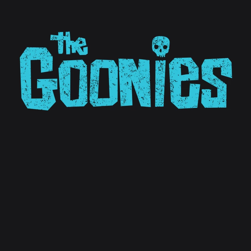 The Goonies: Iconic Blue 1980s Adventure Film Logo Female Pullover Hoodie