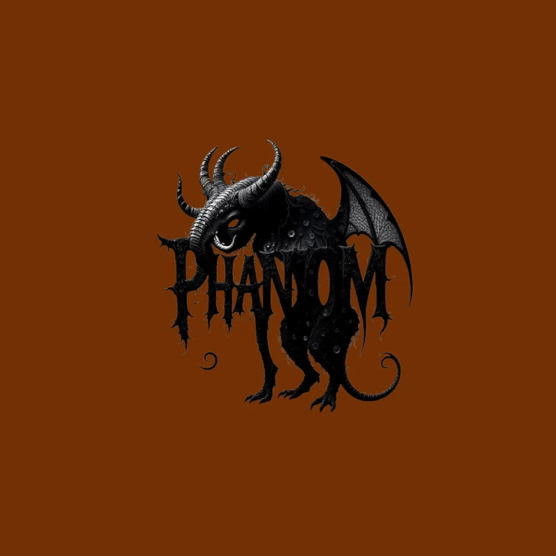 Gothic Phantom Beast with Horns and Wings Dark Art Illustration Travel Mug