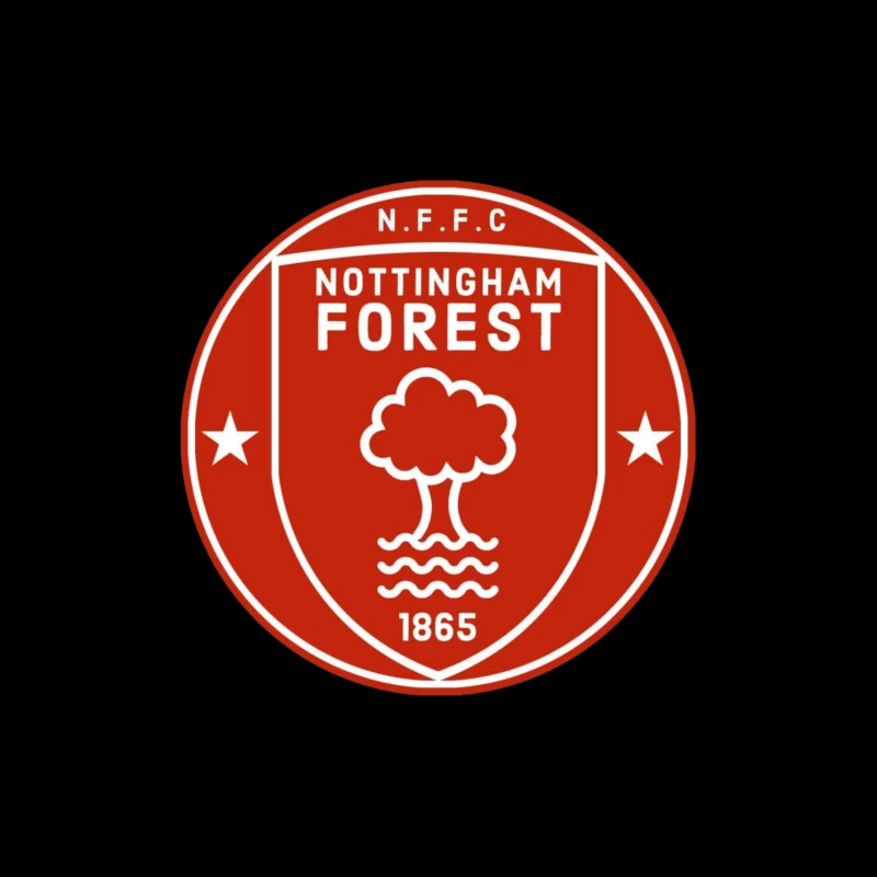 Nottingham Forest Retro Badge Throw Pillow