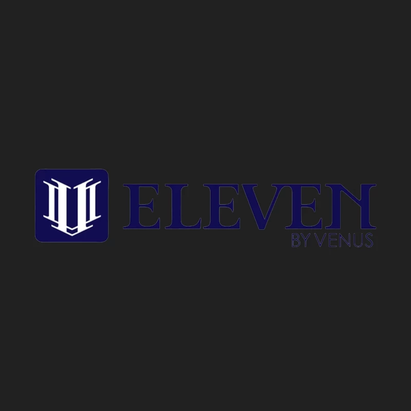 Modern Navy Blue Eleven by Venus Logo Design Bucket Hat