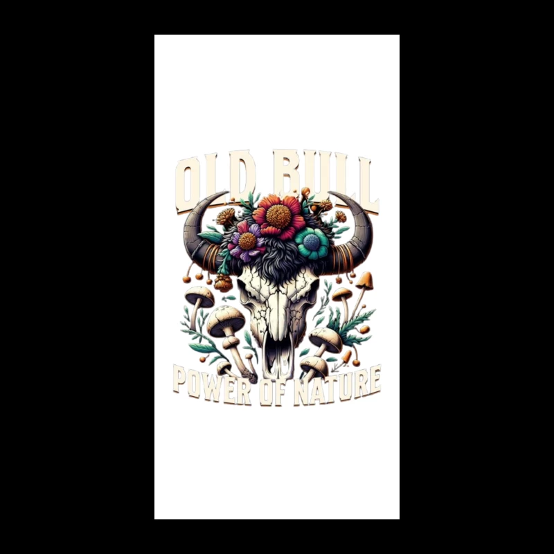 Floral Adorned Buffalo Skull: Power of Nature iPhone Case