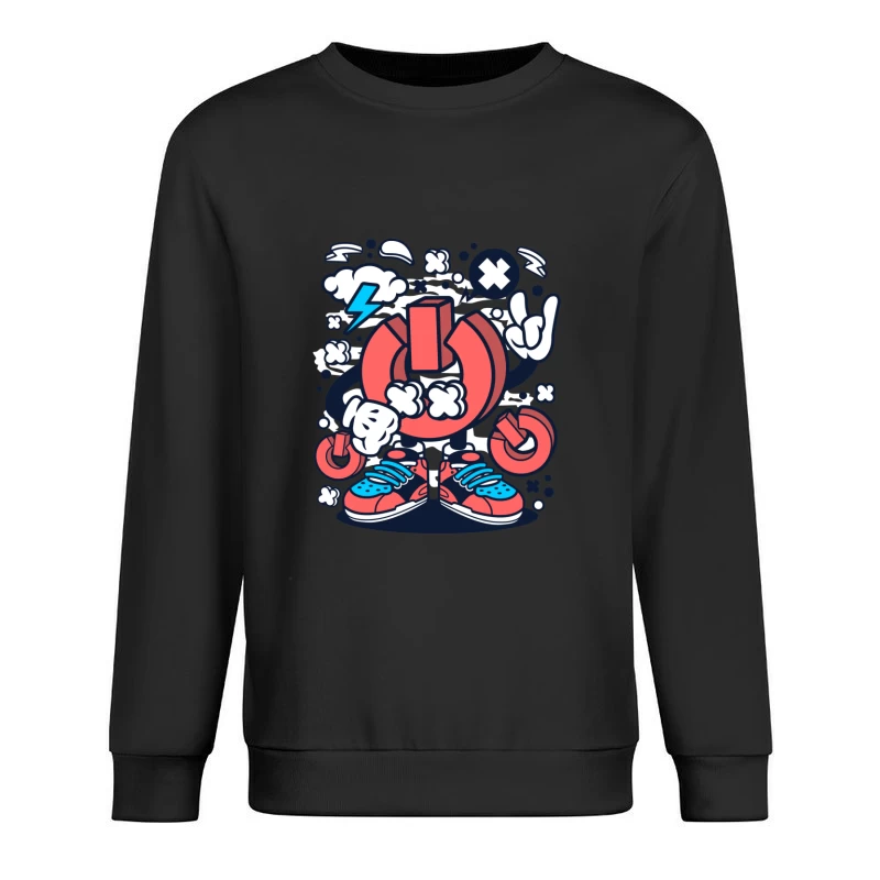 Dessin Énergique de Symbole Rock et Chaos Homme Sweat-shirt à enfiler
