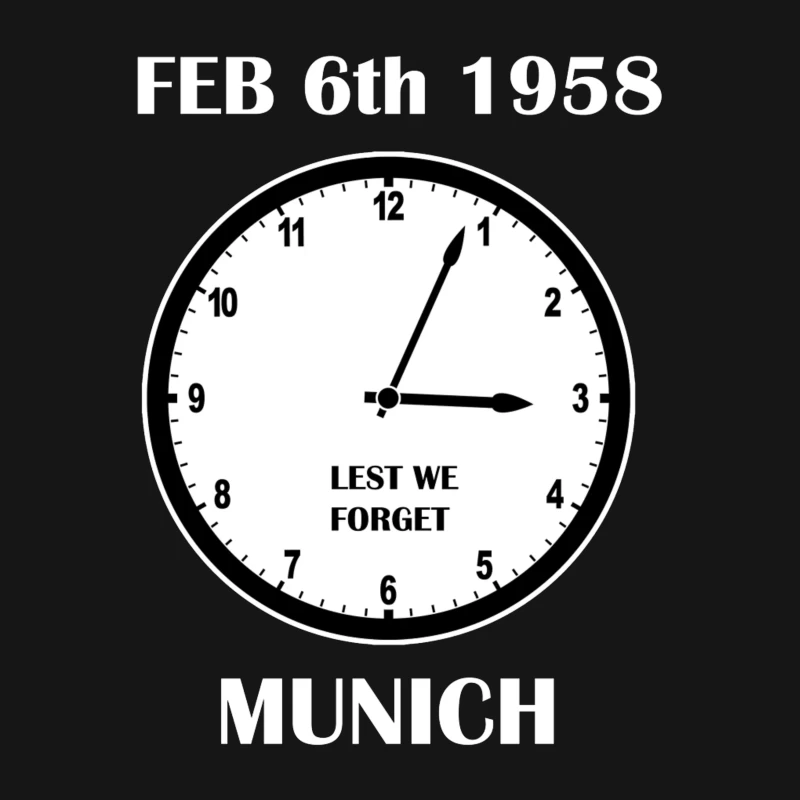 Munich Air Disaster Memorial Clock: Lest We Forget Male T-Shirt
