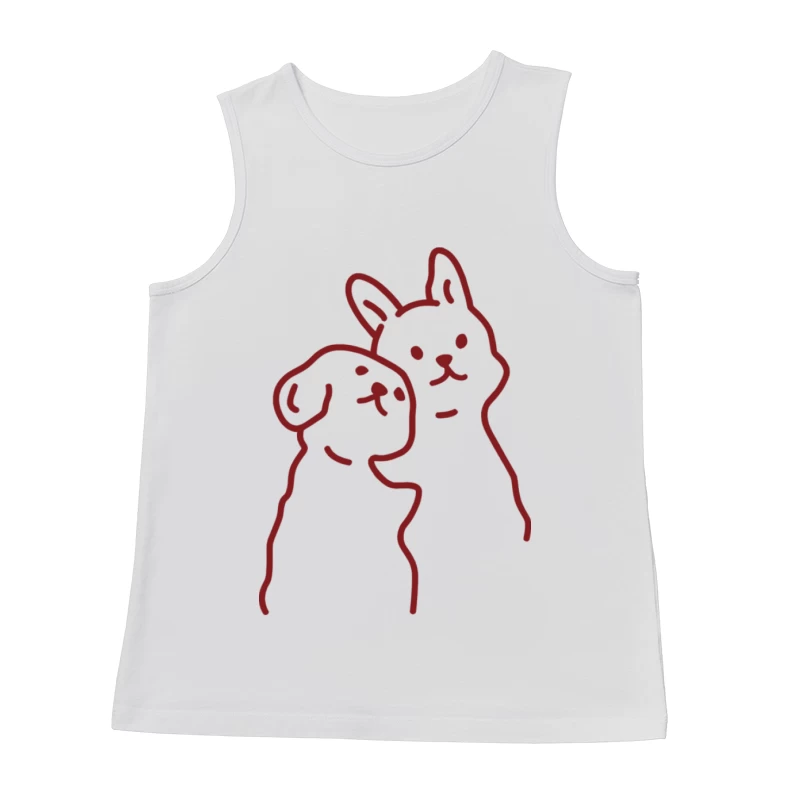 Süße Tierzeichnungen: Hund und Katze Herren Tanktops