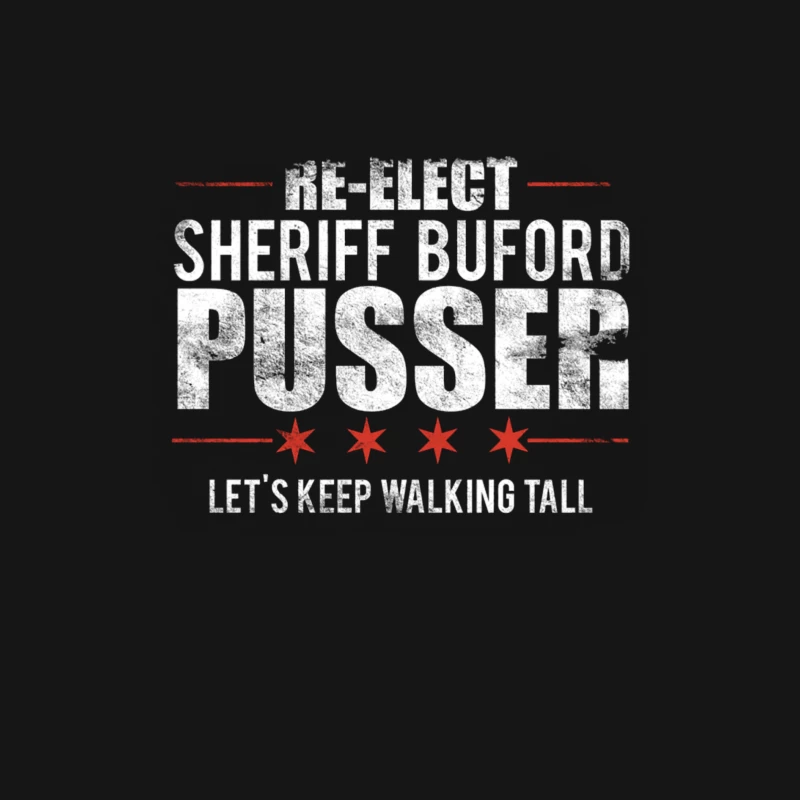 Re-elect Buford Pusser Sheriff, distressed Female Long Sleeve T-Shirt