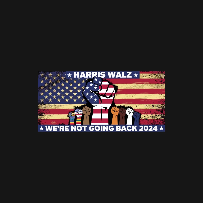 Diverse Unity in 2024 American Political Campaign Male Long Sleeve T-Shirt