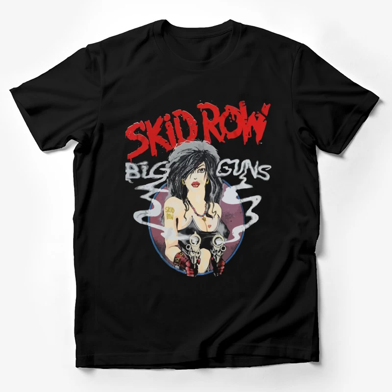 Skid Row Big Guns Vintage Rock Band Artwork Male T-Shirt