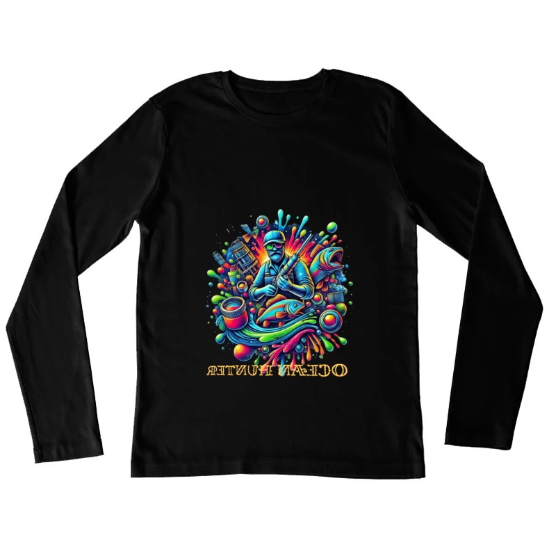 Psychedelic Fishing Adventure Art Female Long Sleeve T-Shirt