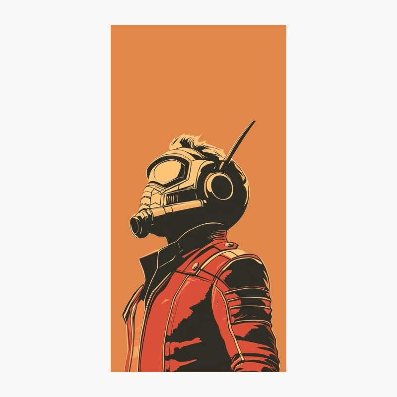 Retro Sci-Fi Astronaut Pop Art Illustration iPhone Case