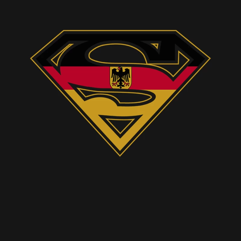 German Superman: Patriotic Superhero Emblem Mouse Pad