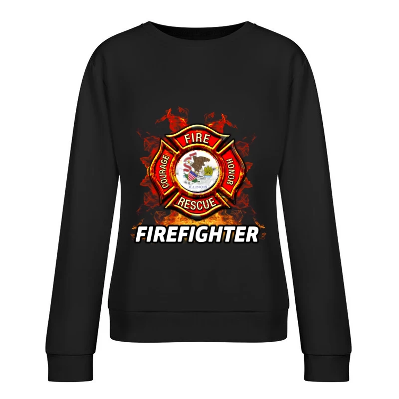 Symbole de pompier courage et honneur Femme Sweat-shirt à enfiler