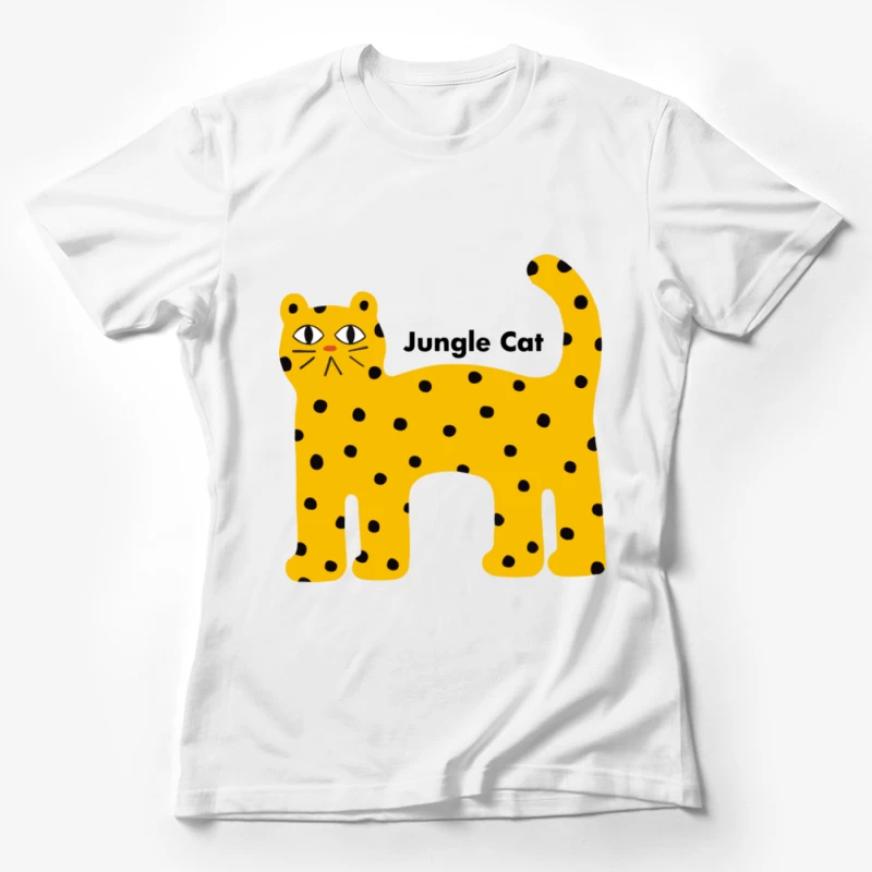 Gelber Dschungel-Katze mit Punkten Damen T-Shirt