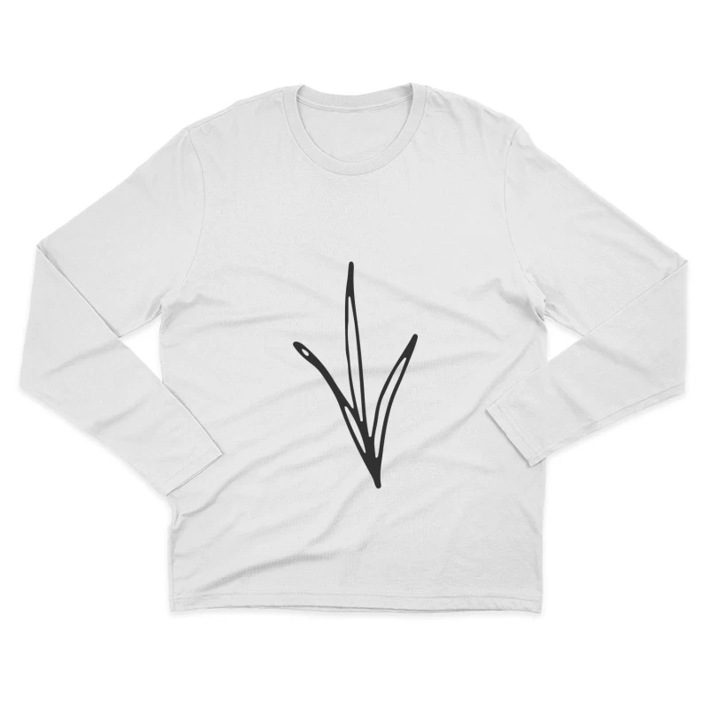 Illustration de Feuille Minimaliste Homme Manches Longues T-Shirt