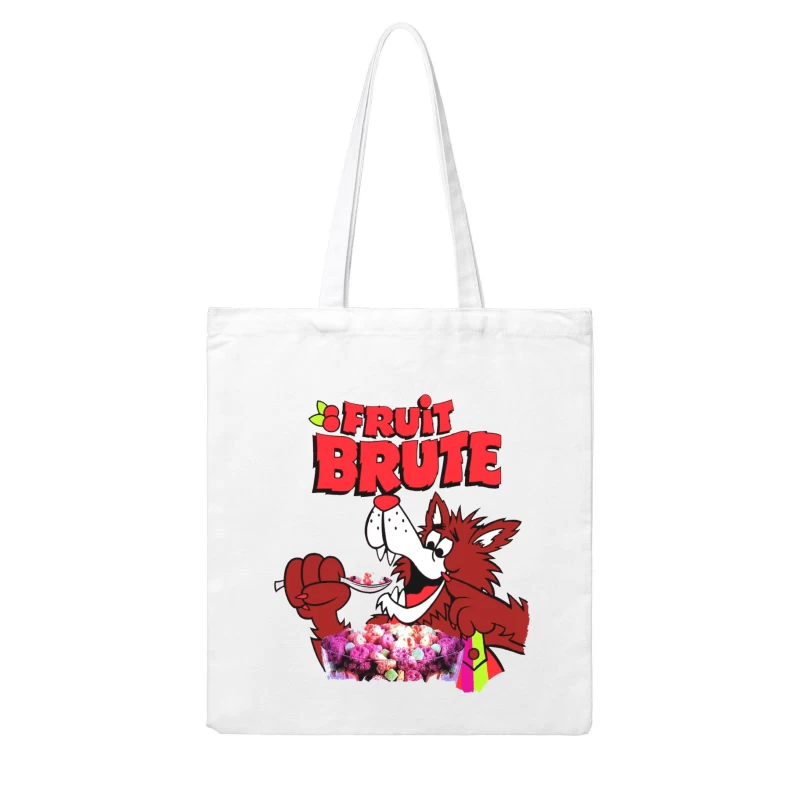 Vintage Fruit Brute Monster Cereal Mascot Logo Cotton Tote Bag