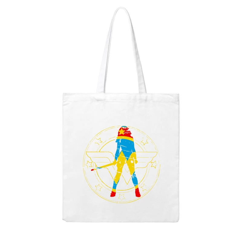 Wonder Woman Graphic Illustration Cotton Tote Bag