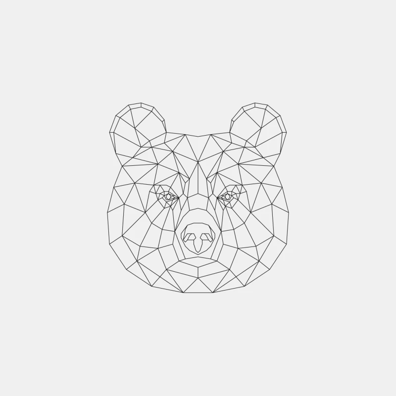 Motif géométrique de tête d'ours Homme Débardeur