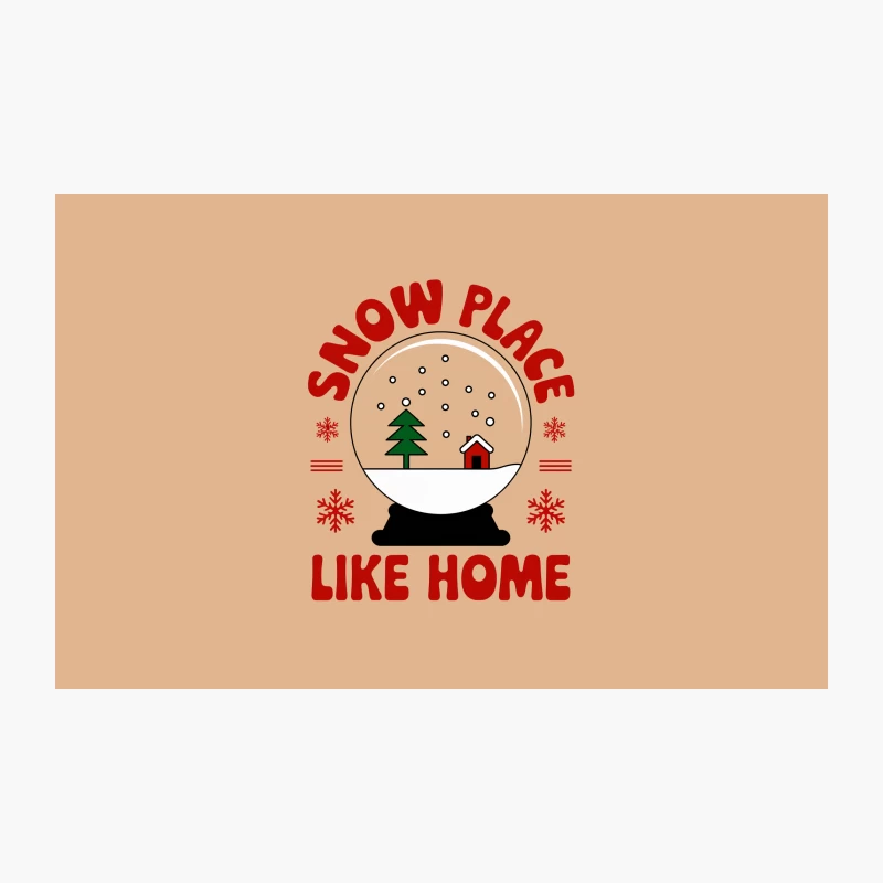 Snow Place Like Home Winter Holiday Snow Globe Travel Mug