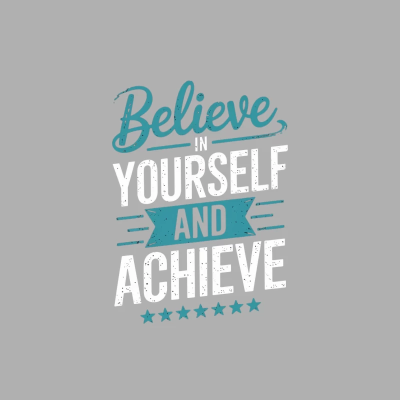 Inspiring Teal Believe Typography Motivational Design Male Tank Top