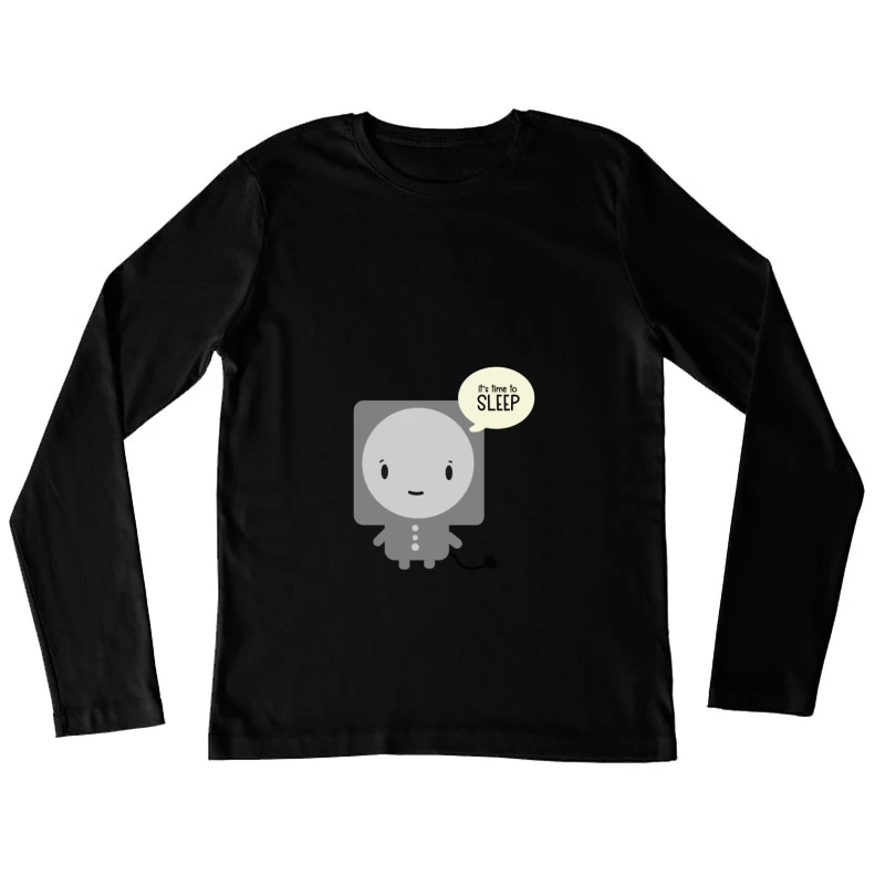 Personnage mignon disant l'heure de dormir Femme Manches Longues T-Shirt