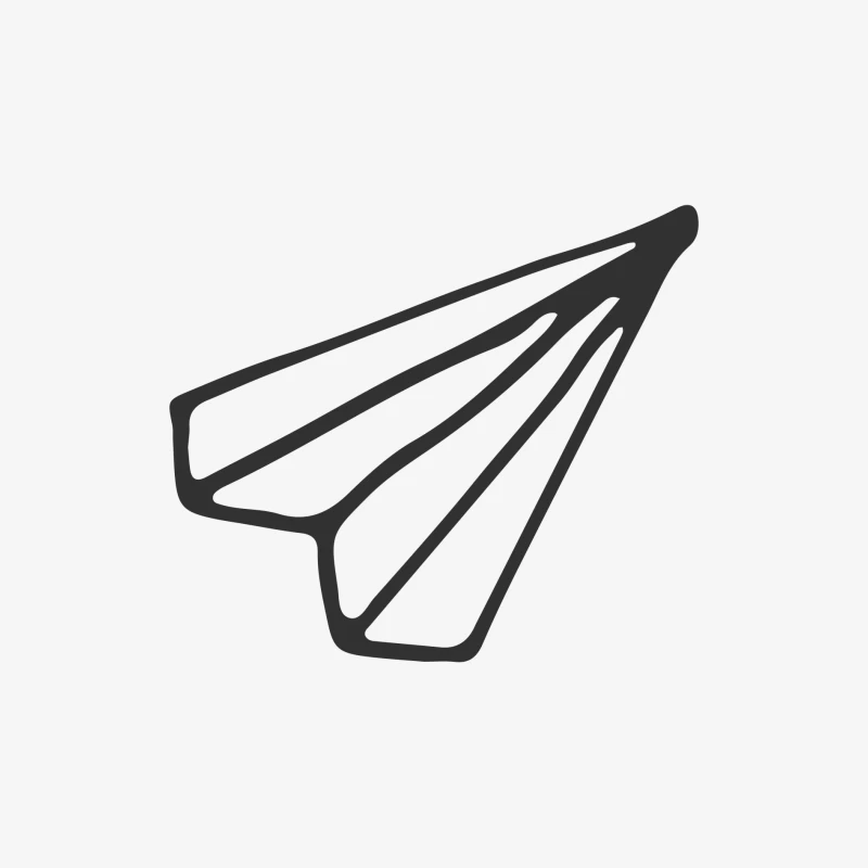 Icône d'avion en papier minimaliste Homme Manches Longues T-Shirt