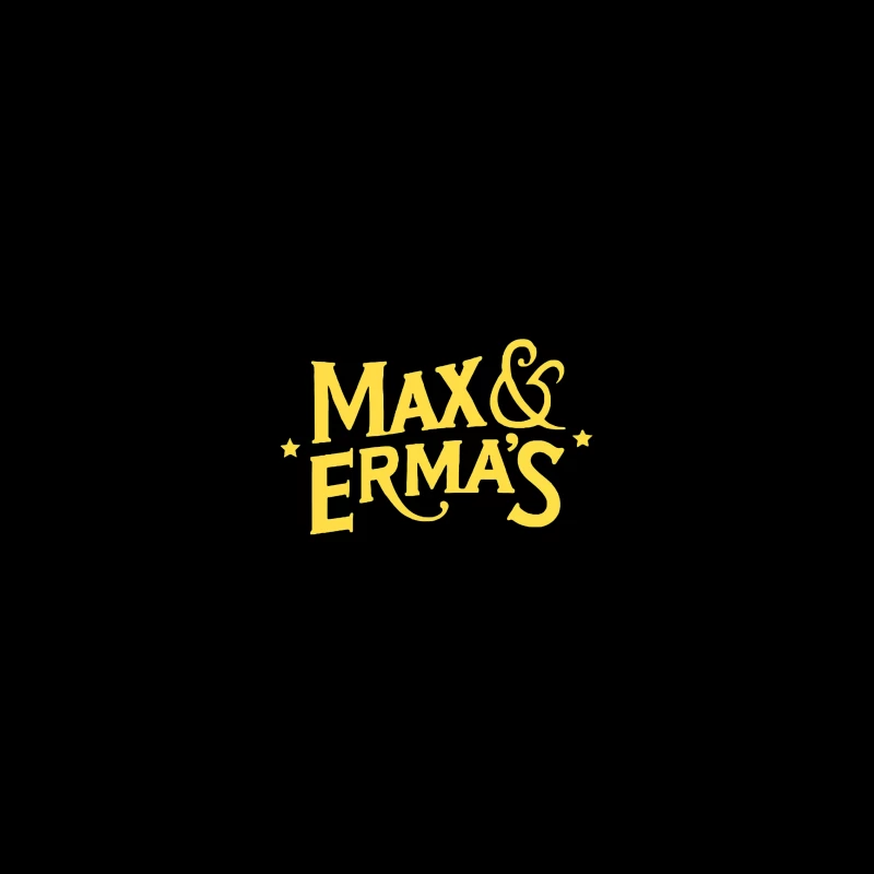 Max & Erma's Yellow Typography Logo Design iPhone Case