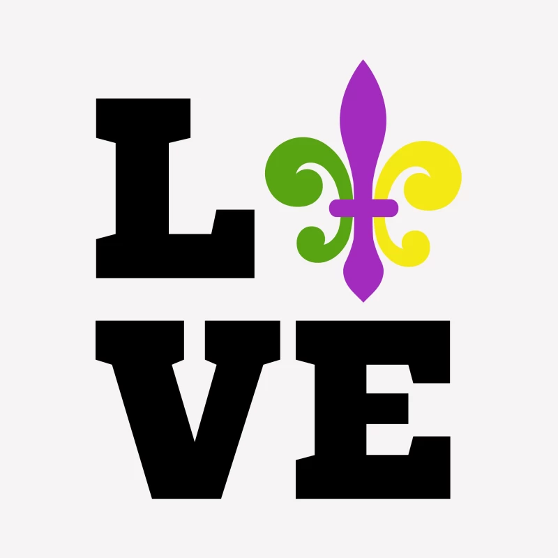 Fleur-de-lis colorée sur fond blanc Femme T-Shirt