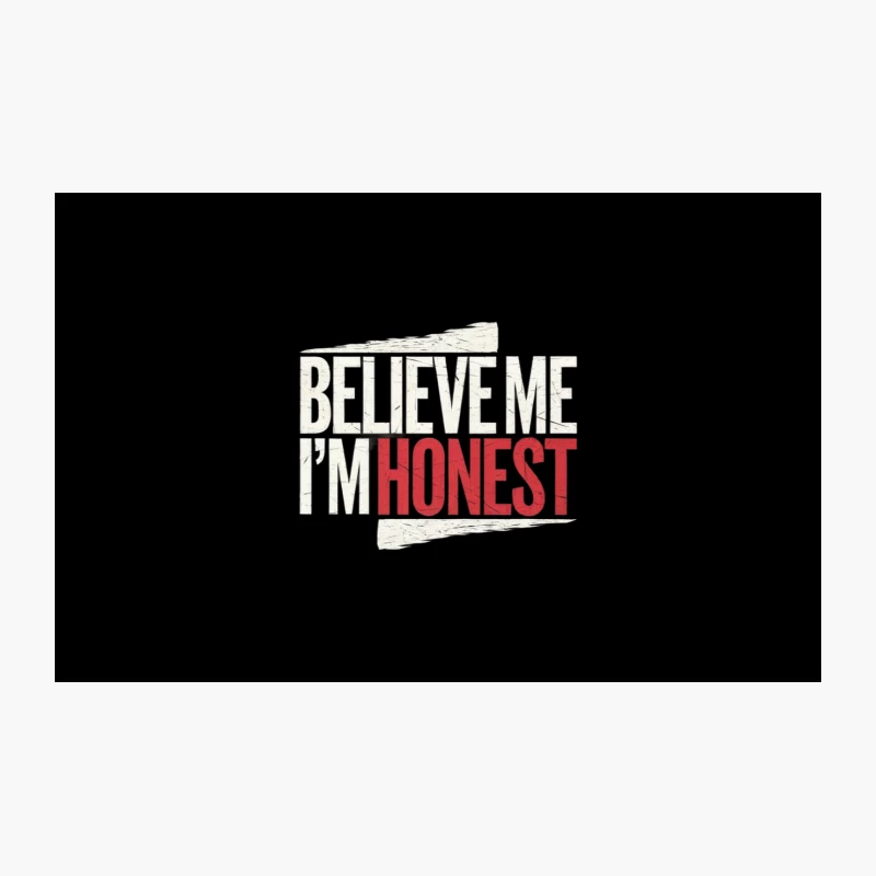 Minimalist Honest Typography in Red and White Travel Mug