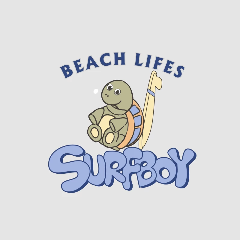 Strandtier Schildkröte mit Surfbrett Herren Pullover Hoodie