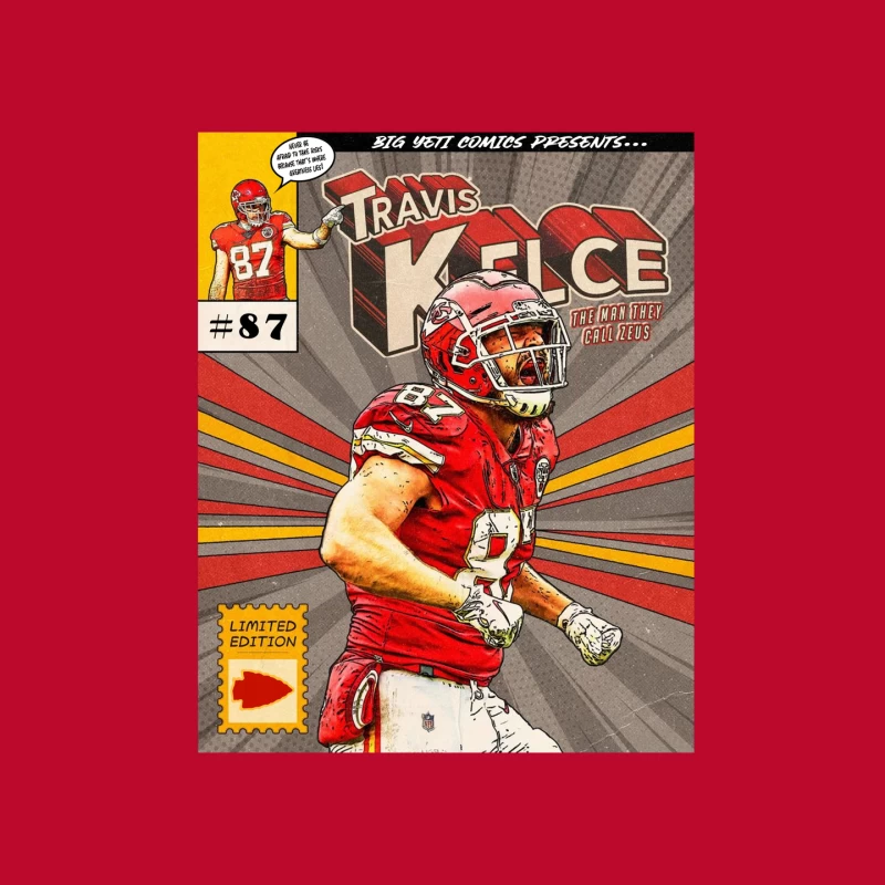 Football - Kansas City Chiefs - Comic Book Mockup - TRAVIS KELCE Mouse Pad