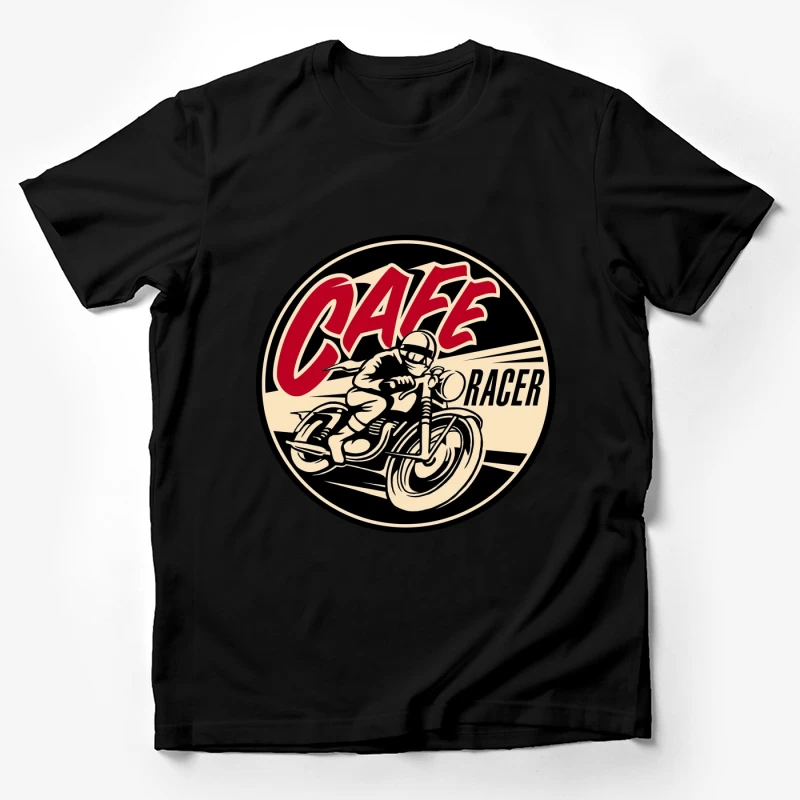 Klassischer Cafe Racer auf Motorrad Herren T-Shirt