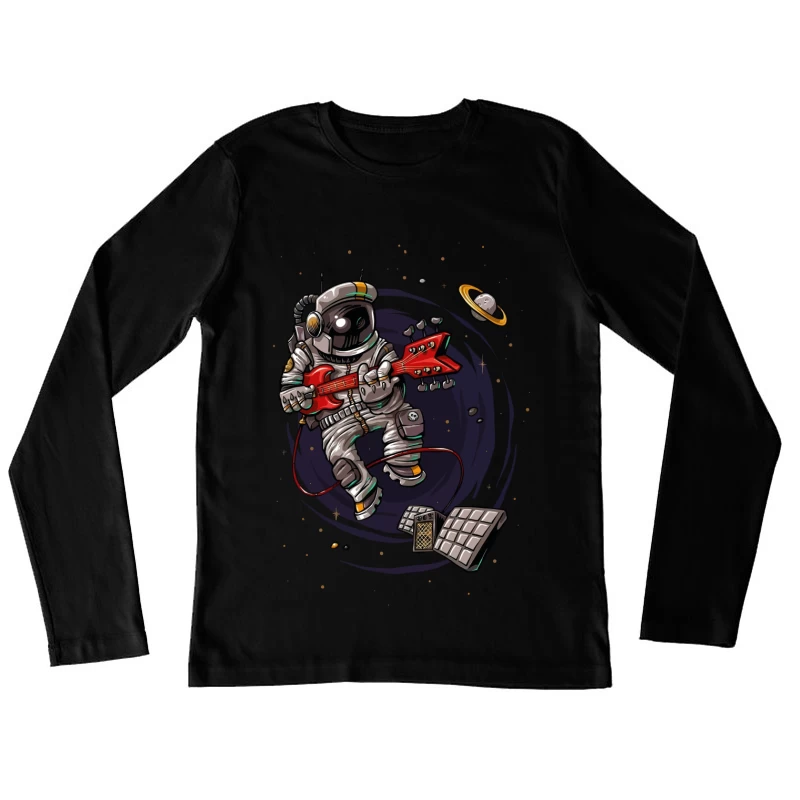 Astronaut Rocker in Space Female Long Sleeve T-Shirt