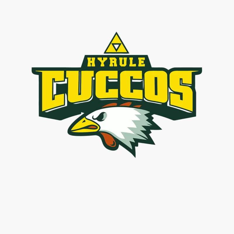 Hyrule Cuccos: Fantasy Sports Team Logo with Eagle Mascot Cotton Tote Bag