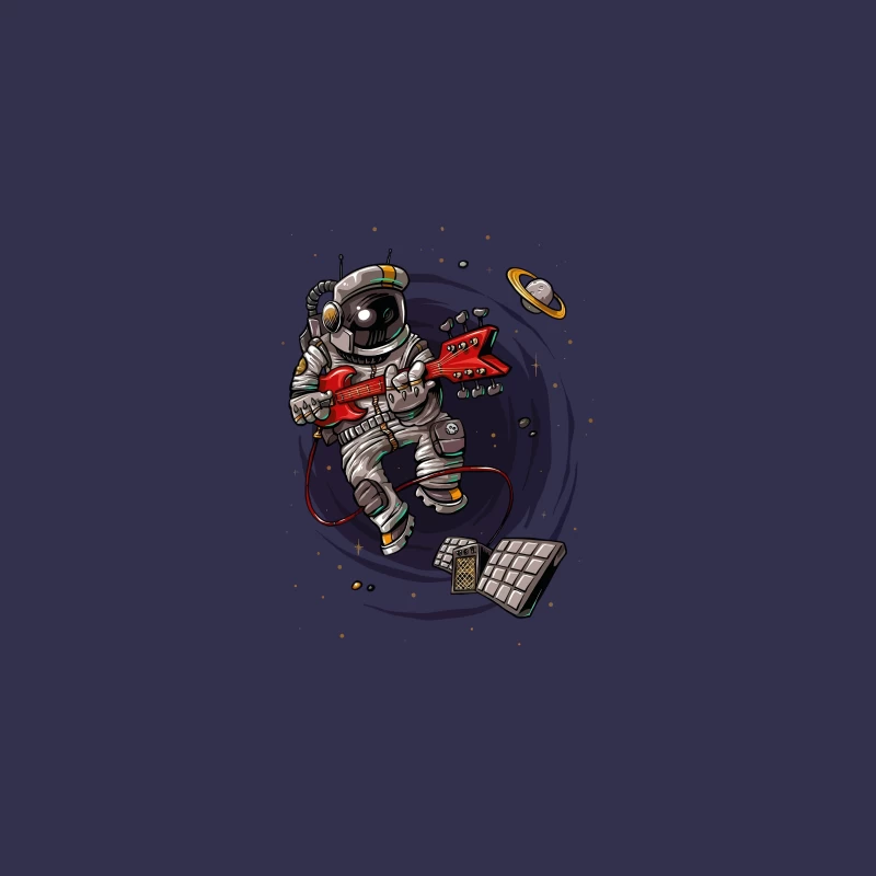 Astronaut Rocker in Space Desk Mat