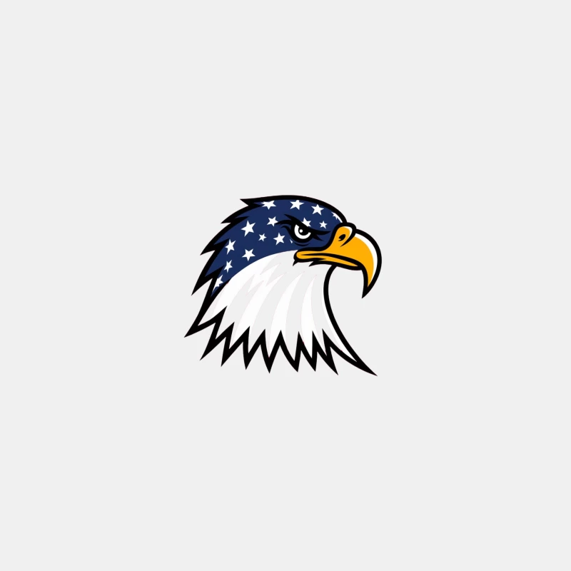 American Patriotic Eagle Logo with Stars Design Bucket Hat