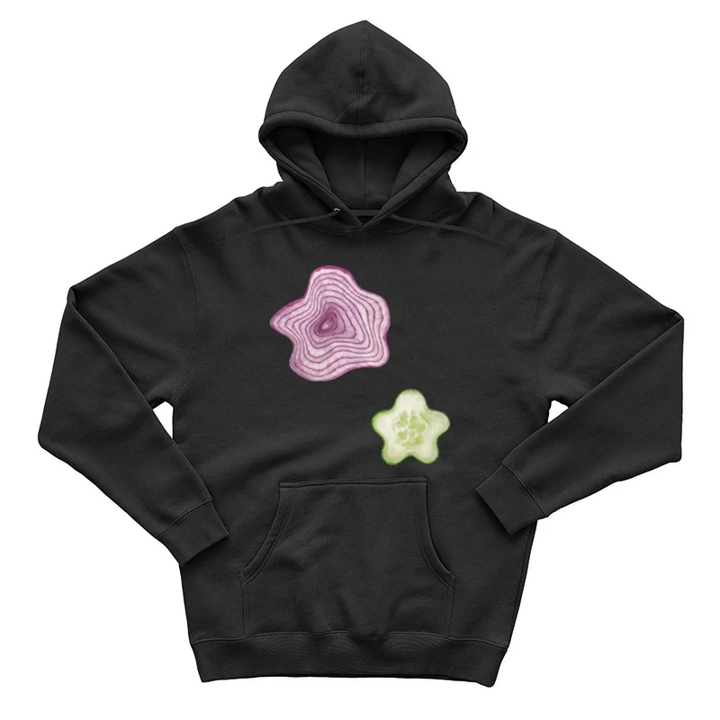 Scheiben von Gemüse in Sternform Herren Pullover Hoodie
