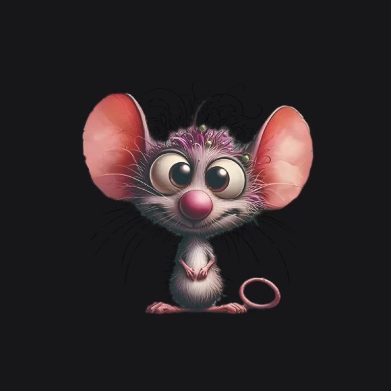 Souris mignonne de dessin animé aux grandes oreilles Homme Sweat à capuche