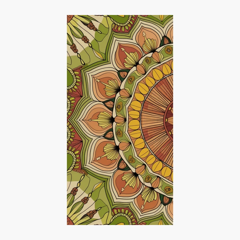 Intricate Floral Mandala: Abstract Geometric Pattern in Earthy Tones iPhone Case