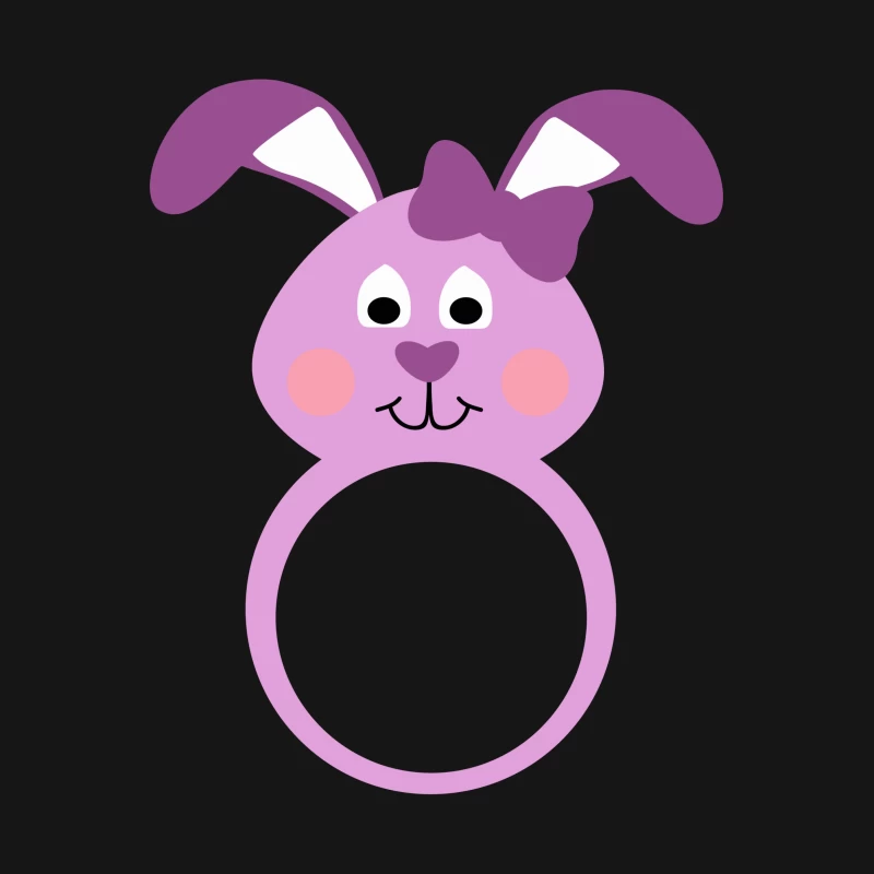 Anneau de lapin mignon violet Femme T-Shirt